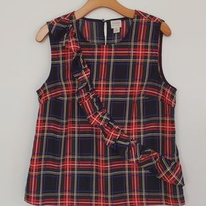 J. Crew l Tartan tank